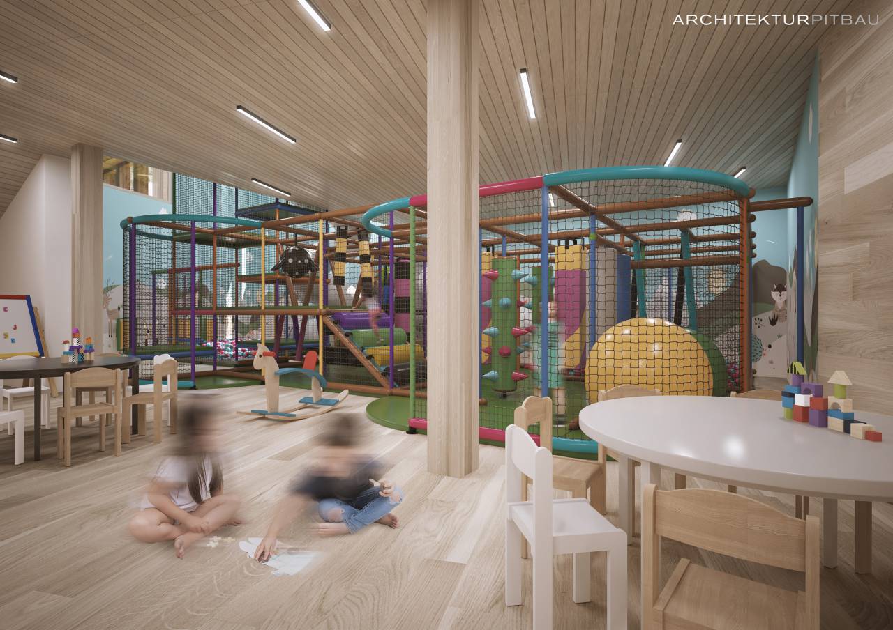 Indoorspielplatz im Familienhotel Gorfion in Liechtenstein