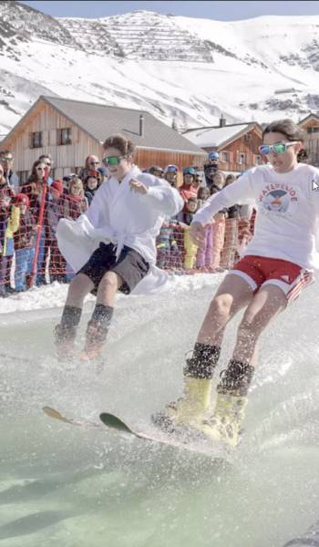 Wasserski Event im Winter in Malbun