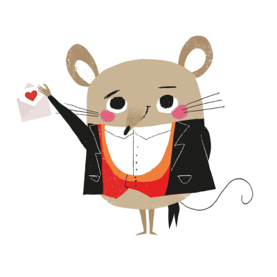 Herr Gorfion mit Brief groß