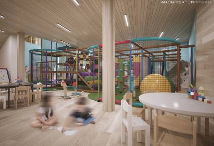Indoorspielplatz im Familienhotel Gorfion in Liechtenstein
