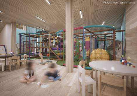 Indoorspielplatz im Familienhotel Gorfion in Liechtenstein
