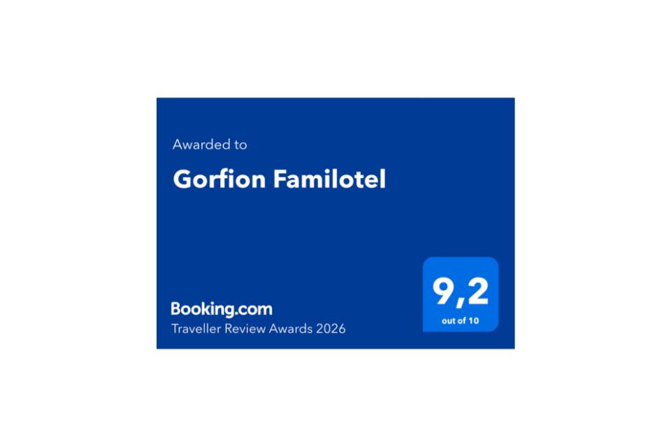 Booking.com: Traveler Review Award 2026 - Gorfion Familienhotel Liechtenstein