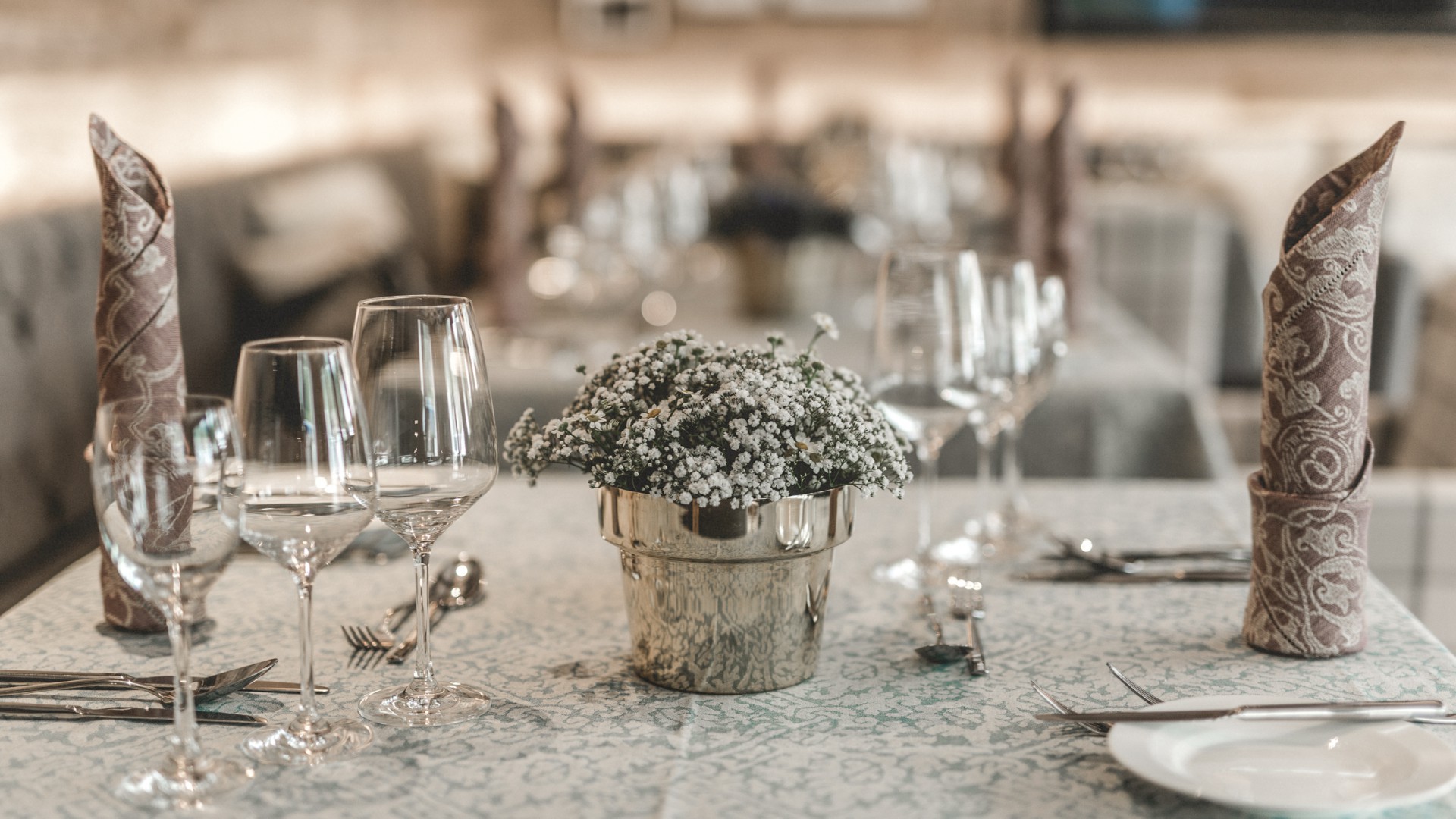 Tischdekoration Hotel Gorfion