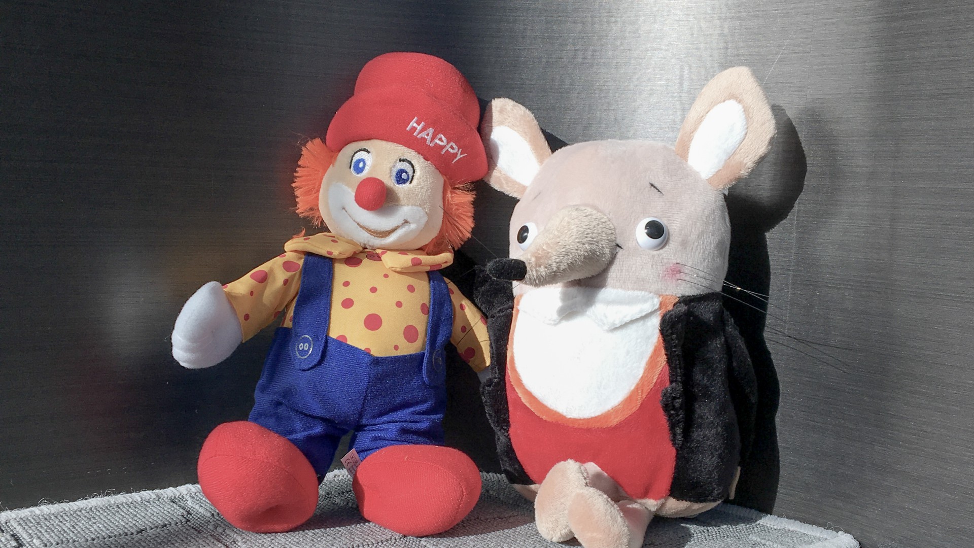 Kuscheltiere Clown & Herr Gorfion